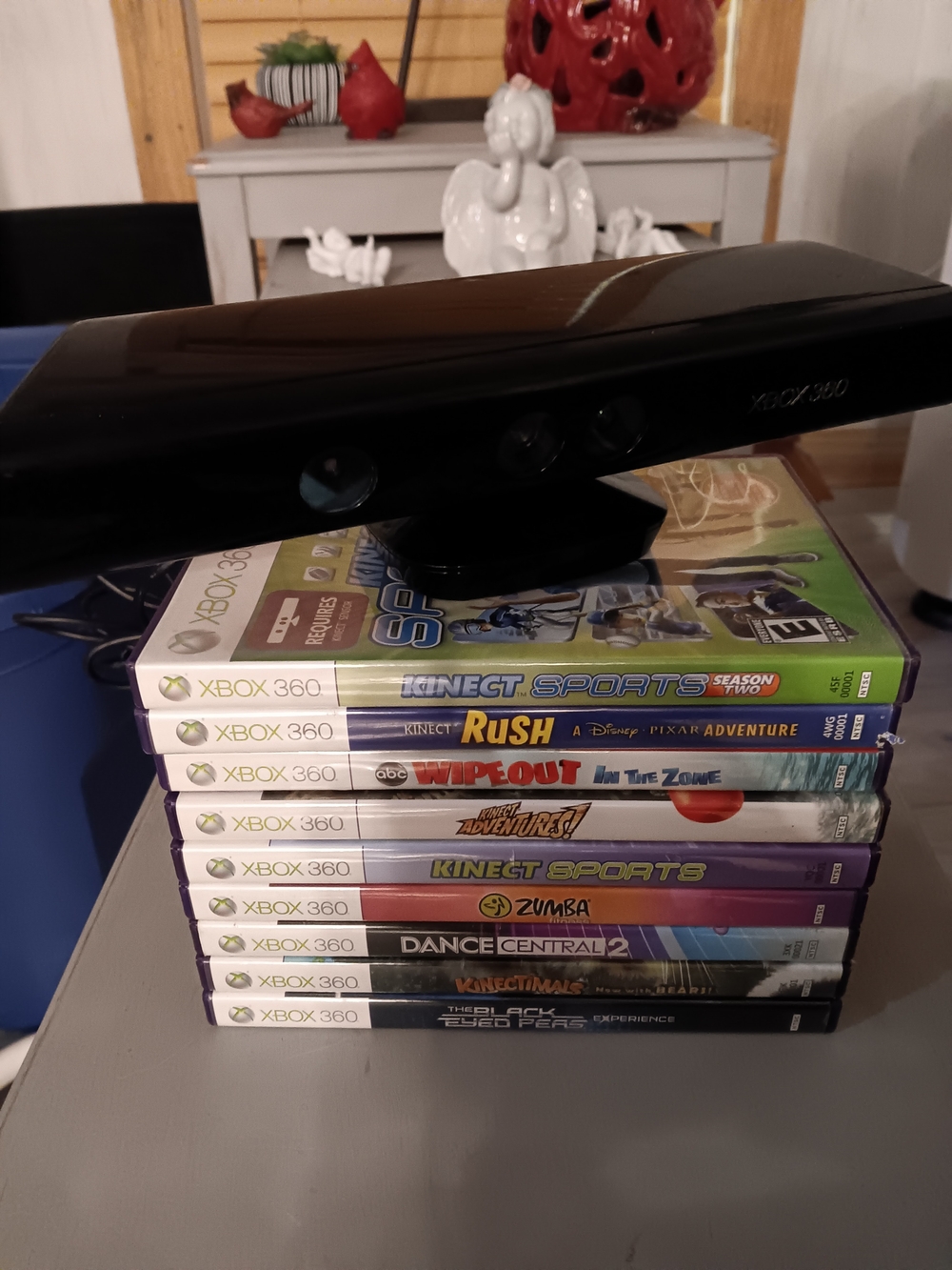 Microsoft Xbox 360 Kinect Sensor with 9 Games